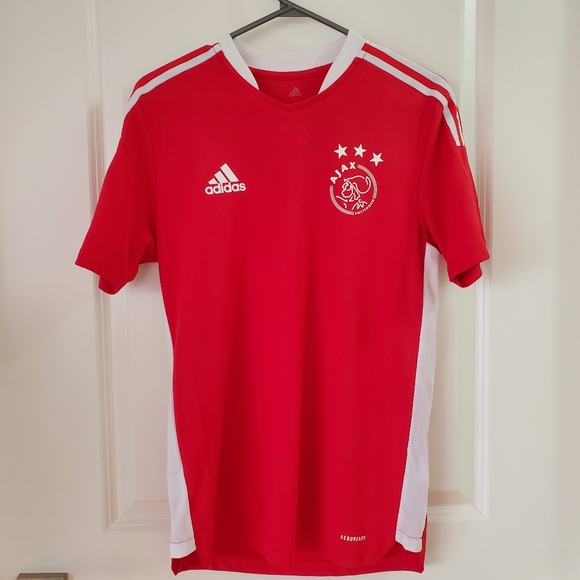 Ajax Amsterdam 2021-2022 Adidas Aeroready Training Jersey Red - Picture 1 of 8